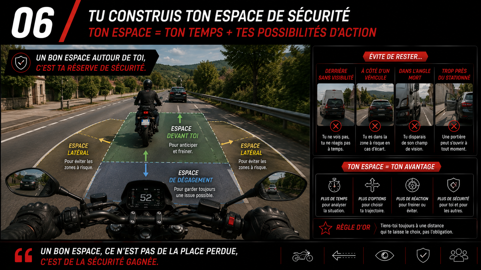 Tu construis ton espace de sécurité — Code 2 Roues