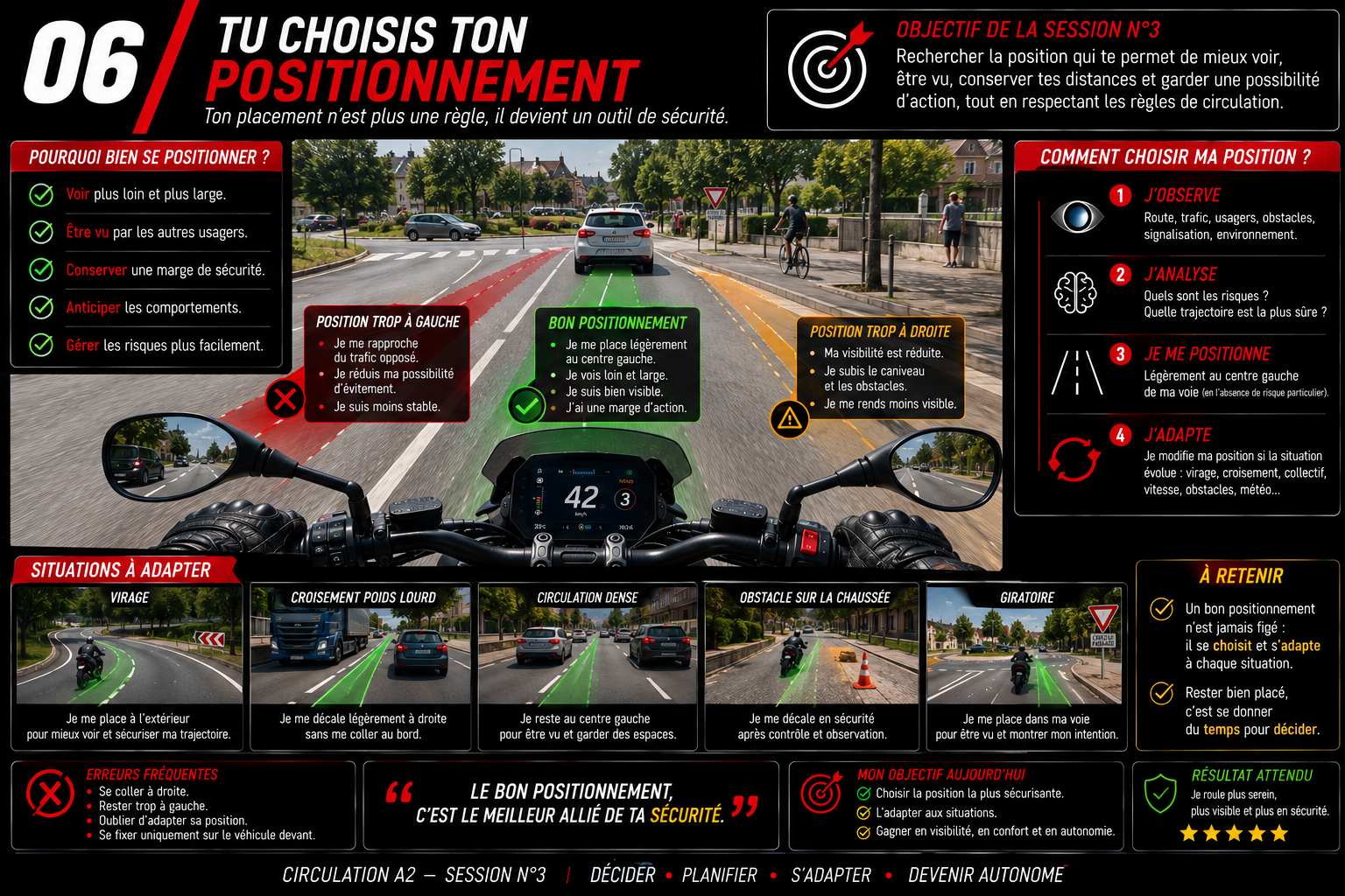 Tu choisis ton positionnement — Code 2 Roues